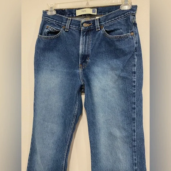 VTG Gap Blue Jeans Flare Y2K 90s Medium Wash High-Waisted - Picture 2 of 6